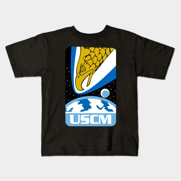 USCM Colonial Marines Kids T-Shirt by Meta Cortex